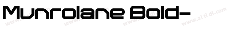 Munrolane Bold字体转换